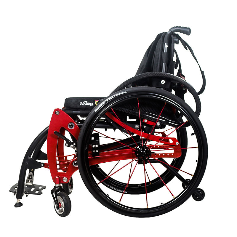 WISKING Sedia a rotelle attiva pieghevole in lega di alluminio per disabili